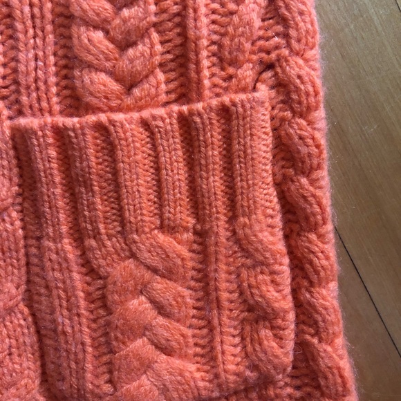 Anthropologie 'far away from close' orange cashmere cropped cardigan size S - Picture 5 of 8